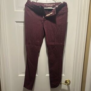 American Eagle Outfitters Red Skinny Pants